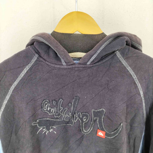 クイックシルバー Quiksilver 90-00s ロゴパッチデザイン バイカラー スウェットプルオーバーパーカー Y2K メンズ  L